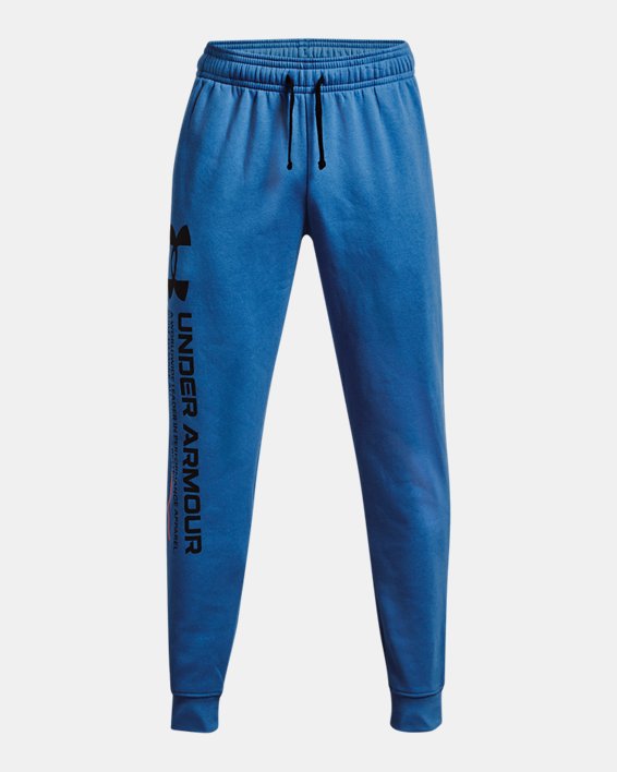 Men's UA Rival Fleece Chroma Pants, Blue, pdpMainDesktop image number 4